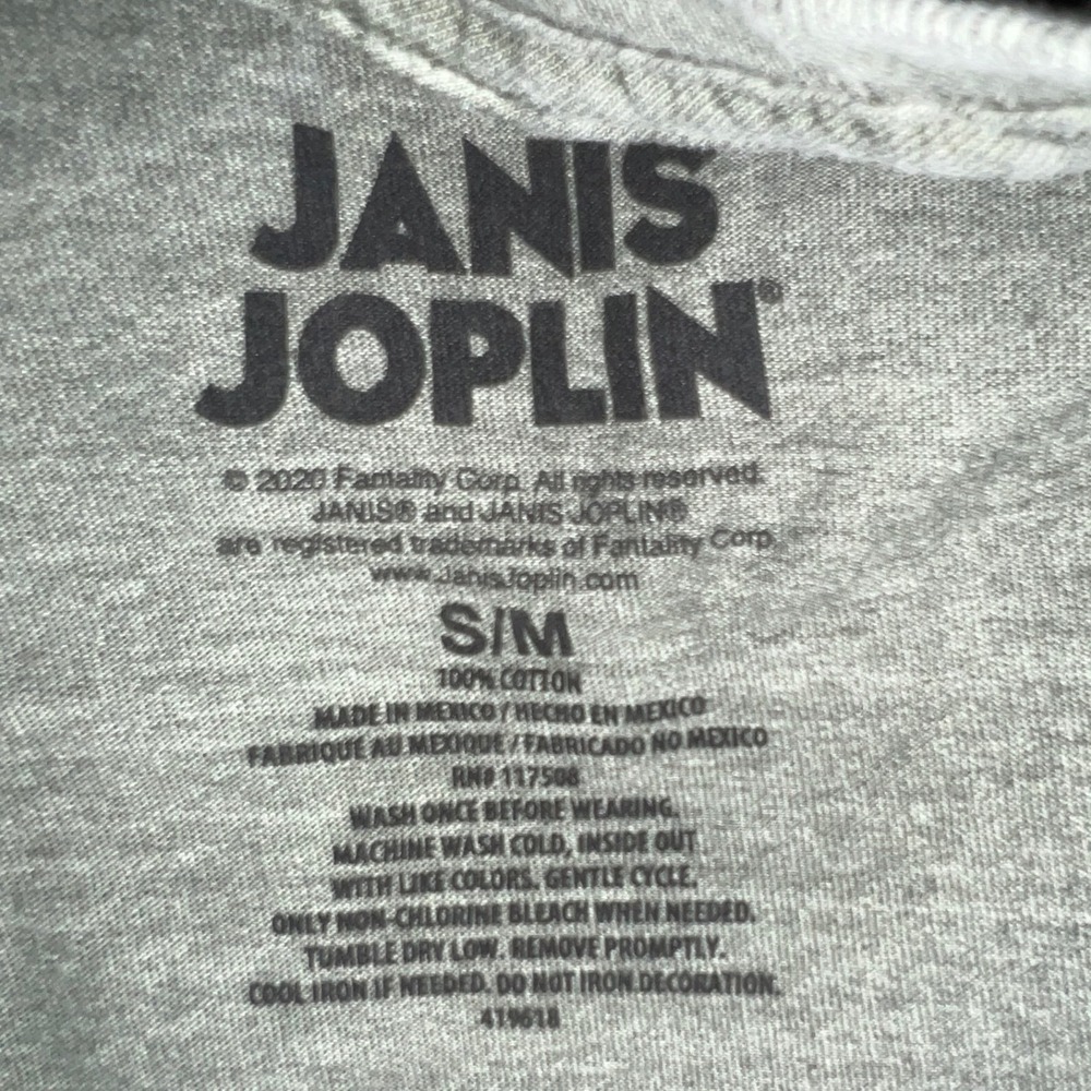 Janis Joplin Graphic T-Shirt Olive Green Vintage Style Rock Band Tee S/Medium - Picture 5 of 5